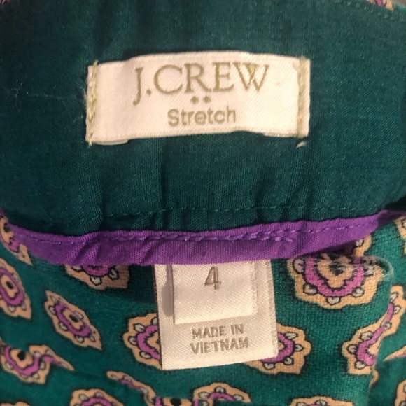 J Crew Crop Stretch Pattern Pant - Picture 4 of 5